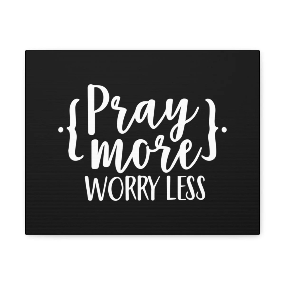 Scripture Walls Pray More Black 1 Peter 5:7 Christian Wall Art Bible Verse